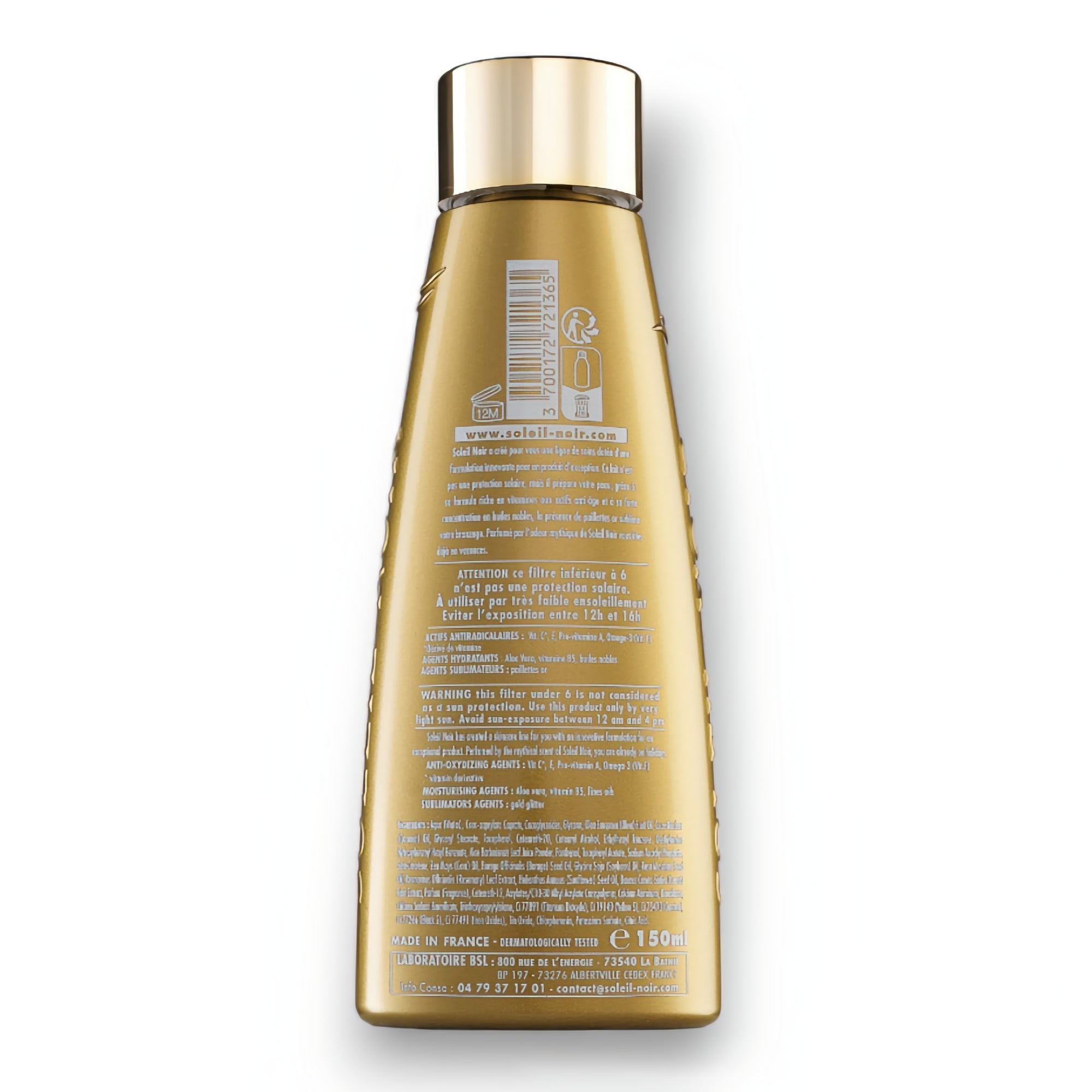 LAIT Vitaminé 4 Pailleté Or SUBLIMATEUR DE BRONZAGE